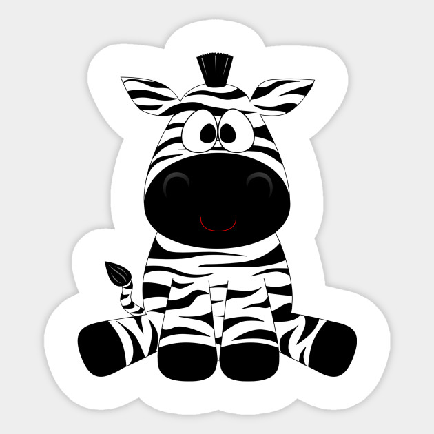 zebra Happy Zebra Sticker TeePublic